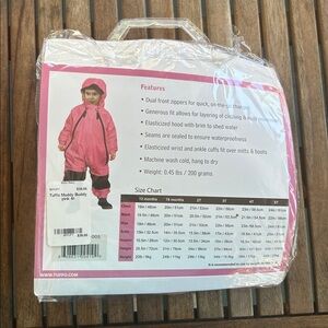 Tufto Muddy Buddy Pink Rain Suit